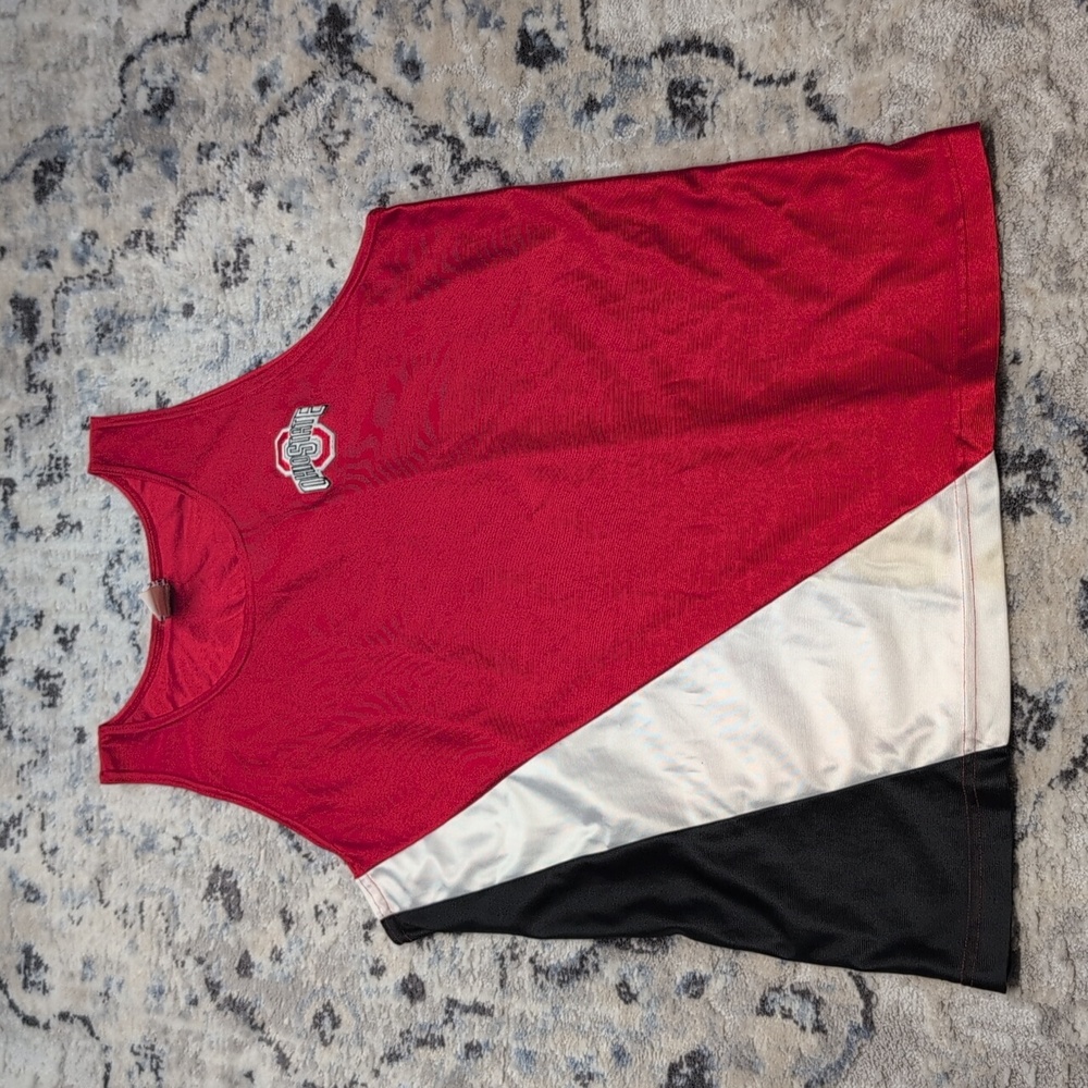 Ohio State Buckeyes Women’s Tank Top Red Black White True Fan Sz L